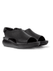 Camper Leren sleehaksandalen zwart