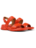 Camper Leder-Keilsandaletten in Rot