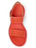Camper Leren sleehaksandalen rood