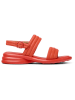 Camper Leren sleehaksandalen rood