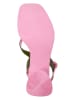 Camper Leder-Sandaletten in Rosa/ Khaki