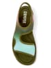 Camper Sandalen in Khaki/ Türkis/ Rosa
