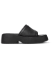 Camper Leder-Pantoletten in Schwarz