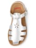 Camper Leder-Halbsandalen in Silber
