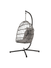 Garden Spirit Hangstoel "Hanoi" grijs/zwart - (B)77 x (H)105 x (D)57 cm