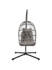 Garden Spirit Hängesessel ''Hanoi'' in Grau/ Schwarz - (B)77 x (H)105 x (T)57 cm