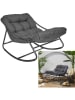 Garden Spirit Fotel bujany "Tenerife" w kolorze antracytowo-czarnym - 78 x 73 x 108 cm