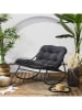 Garden Spirit Fotel bujany "Tenerife" w kolorze antracytowo-czarnym - 78 x 73 x 108 cm