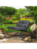 Garden Spirit Schaukelstuhl ''Tenerife'' in Beige/ Weiß - (B)78 x (H)73 x (T)108 cm