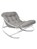 Garden Spirit Schaukelstuhl ''Tenerife'' in Beige/ Weiß - (B)78 x (H)73 x (T)108 cm
