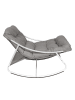 Garden Spirit Schaukelstuhl ''Tenerife'' in Beige/ Weiß - (B)78 x (H)73 x (T)108 cm