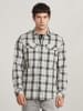G-Star Hemd in Creme/ Schwarz/ Blau