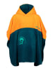 Trollkids Badeponcho "Kvalvika" in Orange/ Grün