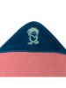 Trollkids Kapuzenbadetuch "Sandefjord" in Rosa/ Dunkelblau - (L)95 x (B)95 cm