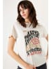 Garcia Shirt in Creme/ Schwarz