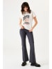 Garcia Shirt in Creme/ Schwarz