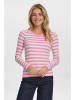 NÜMPH Longsleeve in Rosa/ Weiß