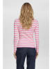 NÜMPH Longsleeve in Rosa/ Weiß