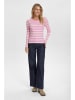 NÜMPH Longsleeve in Rosa/ Weiß