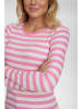 NÜMPH Longsleeve in Rosa/ Weiß