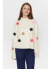 NÜMPH Pullover in Creme/ Bunt