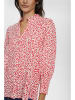 NÜMPH Bluse in Rot/ Weiß