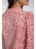 NÜMPH Bluse in Rot/ Weiß