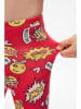 lovetti Capri-Leggings in Rot/ Bunt