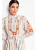Rich & Royal Kleid in Creme/ Rot