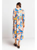 Rich & Royal Kleid in Blau/ Gelb