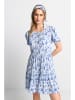 Rich & Royal Kleid in Weiß/ Blau