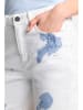 Rich & Royal Jeansshorts in Weiß/ Blau