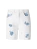 Rich & Royal Jeansshorts in Weiß/ Blau