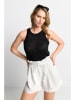 Rich & Royal Lniany top w kolorze czarnym