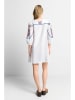 Rich & Royal Linnen jurk wit/rood/blauw