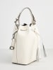 maison héritage PARIS Leder-Henkeltasche "Jila Box" in Creme - (B)26 x (H)29 x (T)13 cm