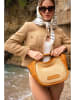 maison héritage PARIS Leder-Henkeltasche "Mini Naples" in Beige - (B)36 x (H)26 x (T)13 cm