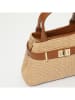 maison héritage PARIS Leder-Henkeltasche "Malibu" in Beige - (B)25 x (H)18 x (T)9 cm