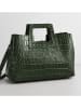 maison héritage PARIS Leren handtas "Jane" donkergroen - (B)34 x (H)26 x (D)11 cm