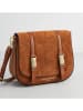 maison héritage PARIS Leder-Umhängetasche "Tex Suede" in Hellbraun - (B)25 x (H)19 x (T)9 cm