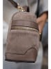 maison héritage PARIS Leder-Henkeltasche "Simos" in Hellbraun - (B)25 x (H)22 x (T)10 cm