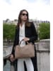 maison héritage PARIS Skórzany shopper bag "Emerald" w kolorze szarobrązowym - 42 x 28 x 22 cm