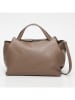 maison héritage PARIS Skórzany shopper bag "Emerald" w kolorze szarobrązowym - 42 x 28 x 22 cm