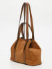maison héritage PARIS Leder-Schultertasche "Mini Malta" in Hellbraun - (B)38 x (H)24 x (T)9 cm