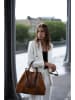 maison héritage PARIS Leren shopper "Malta" lichtbruin - (B)52 x (H)31 cm