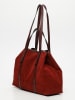 maison héritage PARIS Skórzany shopper bag "Malta" w kolorze czerwonym - 52 x 31 cm