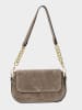 maison héritage PARIS Leder-Schultertasche "Albi" in Taupe - (B)24 x (H)14 x (T)6 cm
