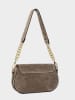 maison héritage PARIS Leder-Schultertasche "Albi" in Taupe - (B)24 x (H)14 x (T)6 cm