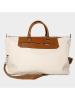 maison héritage PARIS Skórzany shopper bag "Dax" w kolorze kremowo-jasnobrązowym - 58 x 34 x 15 cm