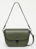 maison héritage PARIS Leder-Schultertasche "Nelly" in Khaki - (B)21 x (H)15 x (T)7 cm